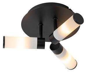 Zewnetrzna Moderne badkamer plafondlamp zwart 3-lichts IP44 - Bath Oswietlenie zewnetrzne