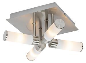 Zewnetrzna Moderne badkamer plafondlamp staal 4-lichts IP44 - Bath Oswietlenie zewnetrzne