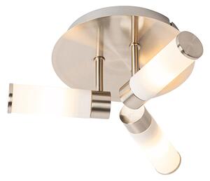 Zewnetrzna Moderne badkamer plafondlamp staal 3-lichts IP44 - Bath Oswietlenie zewnetrzne