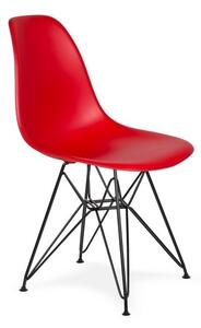 Krzesło DSR BLACK krwista czerwień.06 - podstawa metalowa czarna