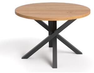 Stół okrągły Aster z litego drewna Dąb 130 cm