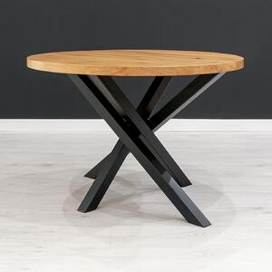 Stół okrągły Aster z litego drewna Dąb 130 cm