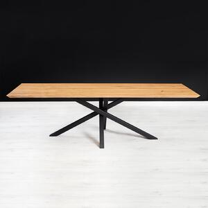 Stół rozkładany Slant z litego drewna Buk 140x80 cm Jedna dostawka 50 cm