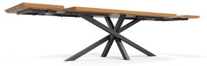 Stół rozkładany Slant z litego drewna Buk 120x80 cm Jedna dostawka 50 cm