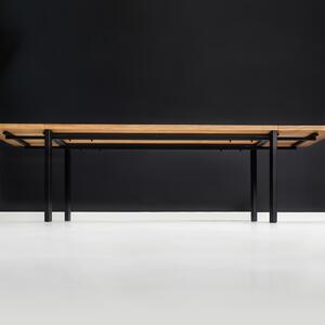 Stół z litego drewna Ramme z dostawkami Dąb 200x80 cm Jedna dostawka 50 cm