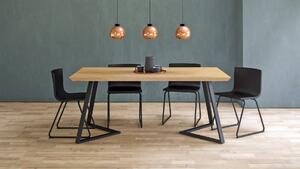 Stół drewniany Avil z metalowymi nogami Buk 220x100 cm