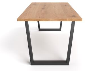 Stół Erant z drewnianym blatem Dąb 200x100 cm