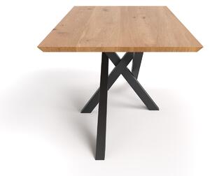 Stół Slant z litego drewna Dąb 120x80 cm