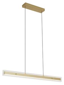Nowoczesna lampa wisząca mosiężna z przezroczystym szkłem z LED Easylift - Catch