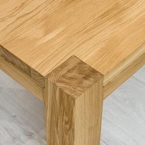 Stół Gustav z litego drewna z dostawkami Buk 120x80 cm Jedna dostawka 50 cm