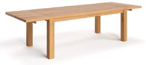 Stół Gustav z litego drewna z dostawkami Buk 160x90 cm Jedna dostawka 50 cm