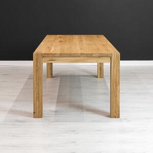 Stół Gustav z litego drewna z dostawkami Buk 160x90 cm Jedna dostawka 50 cm