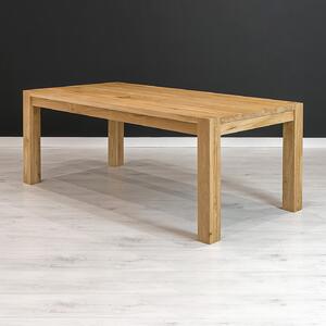 Stół Gustav z litego drewna z dostawkami Buk 180x80 cm Jedna dostawka 50 cm