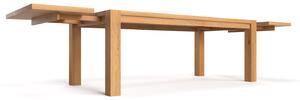Stół Gustav z litego drewna z dostawkami Dąb 180x100 cm Jedna dostawka 60 cm