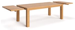 Stół Gustav z litego drewna z dostawkami Buk 140x80 cm Jedna dostawka 50 cm