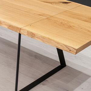 Stół drewniany Delta z dostawkami Dąb 120x80 cm Dwie dostawki 60 cm
