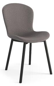 FIORA Jasnoszare Taupe (tkanina Basel 34) - NOWOCZESNE KRZESŁO TAPICEROWANE DO SALONU/JADALNI LOFT