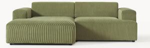 Sofa narożna ze sztruksu Melva (3-osobowa)