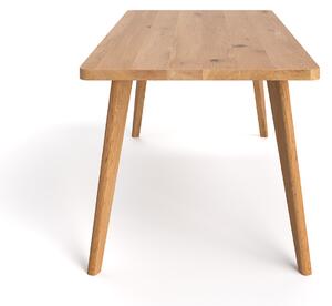 Stół Grace z naturalnego drewna z dostawkami Buk 120x80 cm Jedna dostawka 50 cm