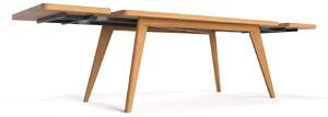 Stół Grace z naturalnego drewna z dostawkami Buk 160x80 cm Jedna dostawka 50 cm