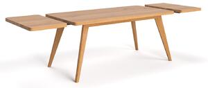 Stół Grace z naturalnego drewna z dostawkami Buk 140x80 cm Jedna dostawka 50 cm