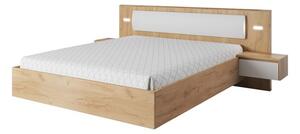 Łóżko sypialniane LUX 160 cm + dwa stoliki nocne