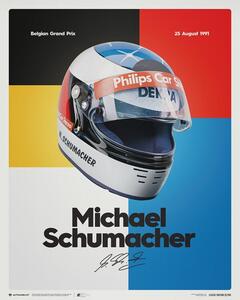 Druk artystyczny Michael Schumacher - Helmet - 1991, Automobilist