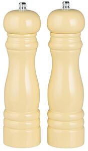Zestaw 2 drewnianych jasnożółtych młynków do soli i pieprzu LIGHT YELLOW