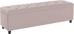Tapicerowana ławka ze schowkiem 140cm, beżowo-szara