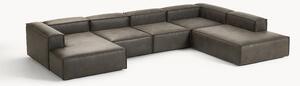 Sofa modułowa XL ze skóry z recyklingu Lennon