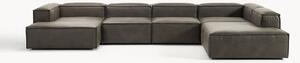Sofa modułowa ze skóry z recyklingu Lennon
