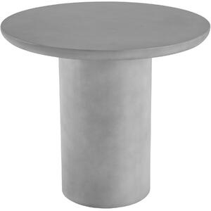 Tectake okrągły stół ogrodowy talmi, do wnętrz i na zewnątrz, 86,5x75,5cm - betonowy szary