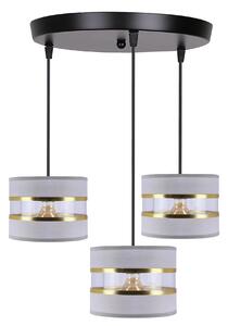 Szara nowoczesna potrójna lampa wisząca - D256 N1-E57