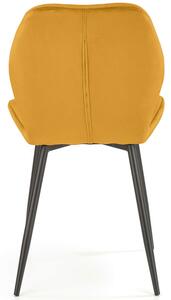 Nowoczesne krzesło do jadalni K453 - musztardowy
