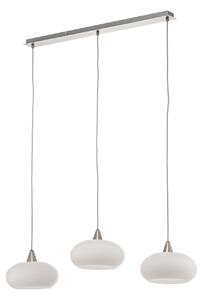 Lampa Wisząca Lucande, Sharvil, ściemnialny, biały, salon, szkło, design