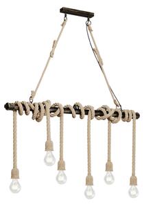 Lampa Wisząca Lindby, Hajo, ściemnialny, beżowy, salon, metal, vintage