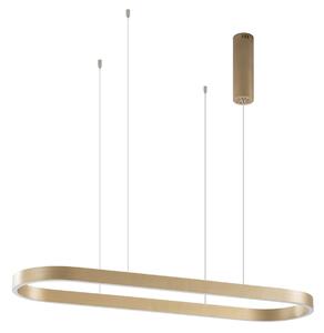 Lampa Wisząca Lucande, Melinay, ściemnialny, złoty | mosiężny, salon, aluminium, nowoczesny