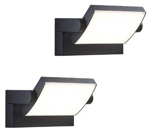 Zewnętrzna Lampa Lindby, Sherin, czarny, balkon, aluminium, nowoczesny