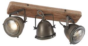 Lampy sufitowe Lindby, Farovi, ściemnialny, czarny, salon, drewno, industrialny