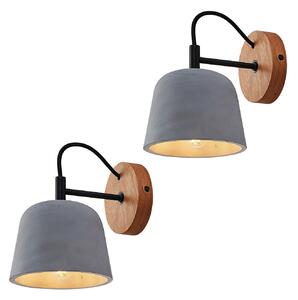 Lampa Ścienna Lucande, Kalinda, ściemnialny, szary, salon, beton, skandynawski