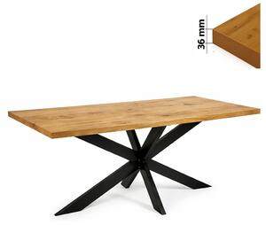 Stół 80x120 cm prostokątny nierozkładany, blat 3,6 cm, nogi Metalowe Czarne „ Pająk ” I ArtDHome