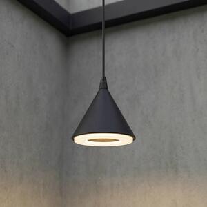 Lampa wisząca zewnętrzna LED Lindby Soran, Ø 15 cm, czarna, IP44 Soran, czarny, metal, nowoczesny