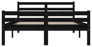 Czarne łóżko z litego drewna sosny 120x200 - Aviles 4X