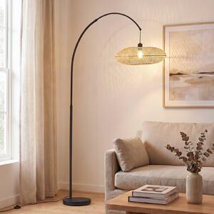 Lampa stojąca Solvian Lindby, czarny, salon / jadalnia, metal, nowoczesny
