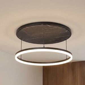 Lampa sufitowa LED Orven Lucande, możliwość ściemniania, czarny, salon / jadalnia, metal, nowoczesny