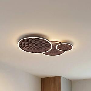 Lampa sufitowa Orven Lucande, możliwość ściemniania, czarny, salon / jadalnia, metal, nowoczesny