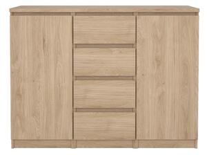 Komoda w dekorze dębu w naturalnym kolorze 121x91x50 cm Naia – Tvilum