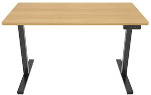 Regulowane wysokie biurko elektryczne do pracy na stojąco drewniany + czarny - Rucal 4X