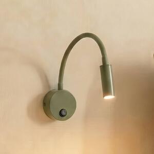 Kinkiet Lagos TK Lighting, możliwość ściemniania, zielony, sypialnia, metal