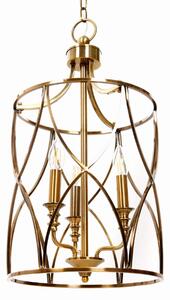 Lumina Deco Lampa Sufitowa Art Deco Mosiężna Elmont W3